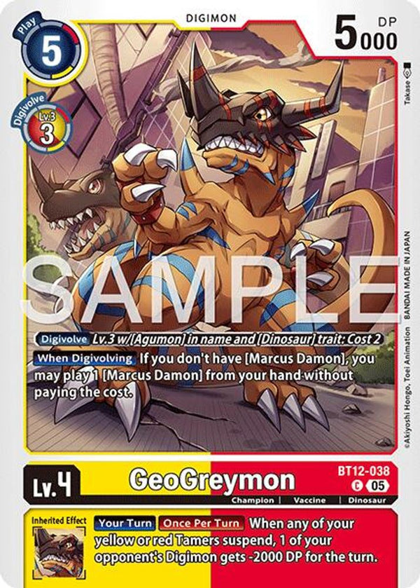 GeoGreymon - BT12-038 (Block 5 Reprint) - BT12-038 - Common