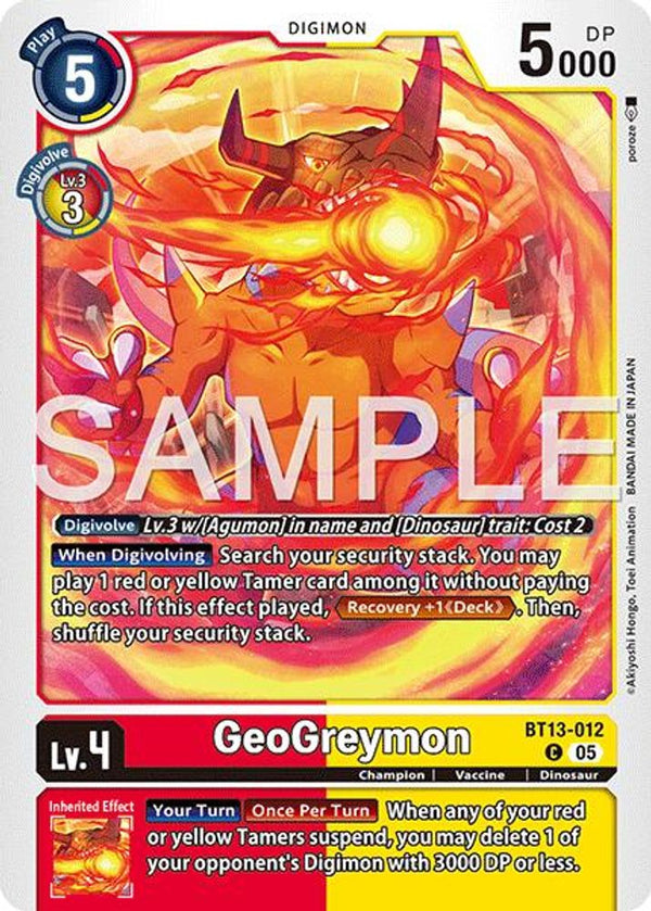 Geogreymon - BT13-012 (Block 5 Reprint) - BT13-012 - Common
