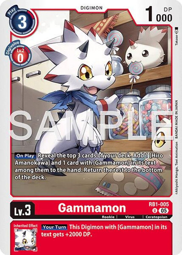 Gammamon - RB1-005 (Block 5 Reprint) - RB1-005 - Uncommon