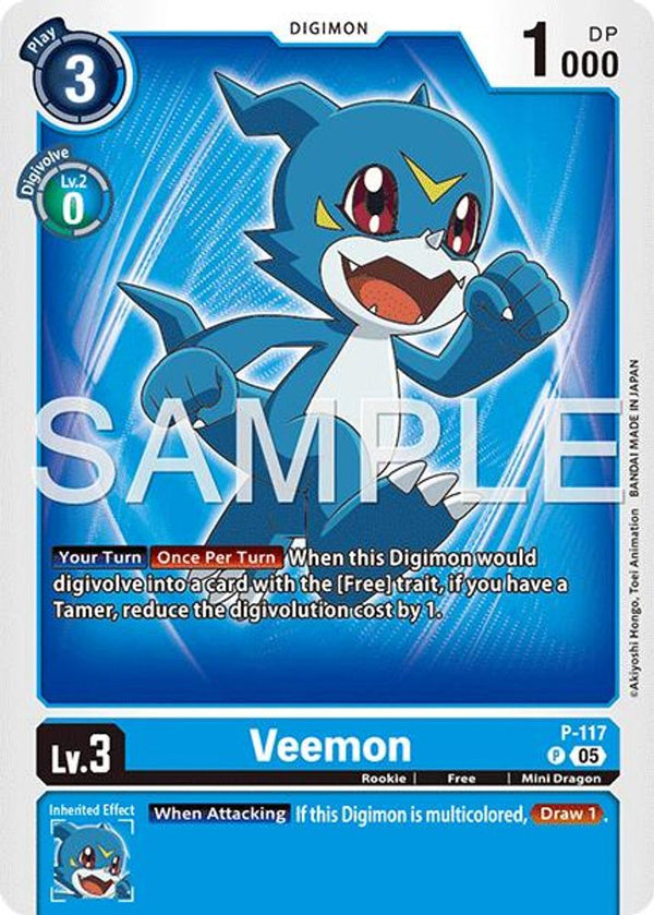 Veemon - P-117 (Block 5 Reprint) - P-117 - Promo
