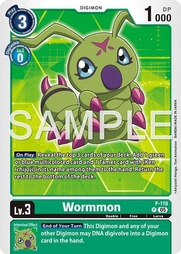 Wormmon - P-118 (Block 5 Reprint) - P-118 - Promo