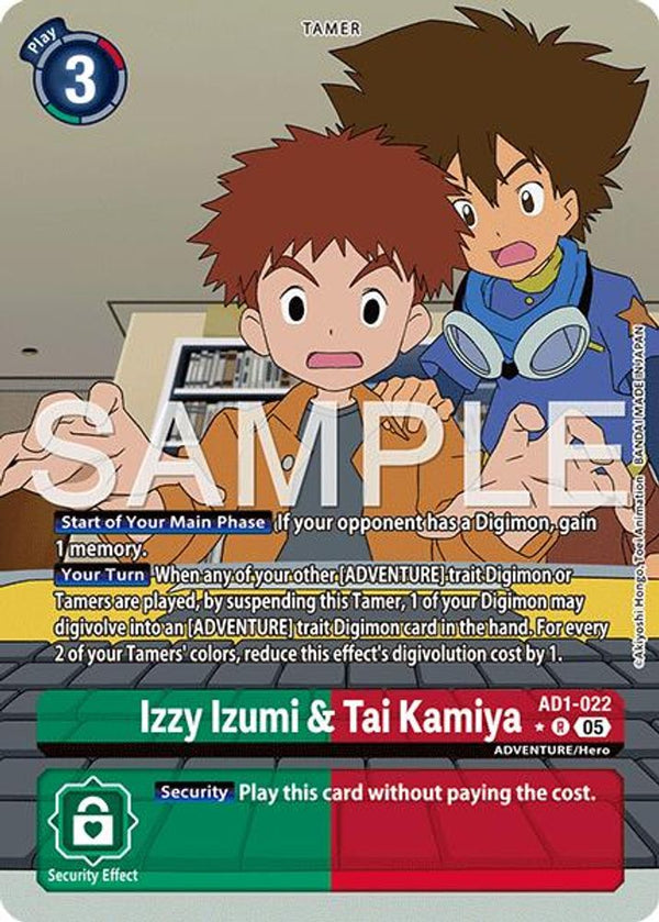 Izzy Izumi & Tai Kamiya (Alternate Art) - AD1-022 - Rare