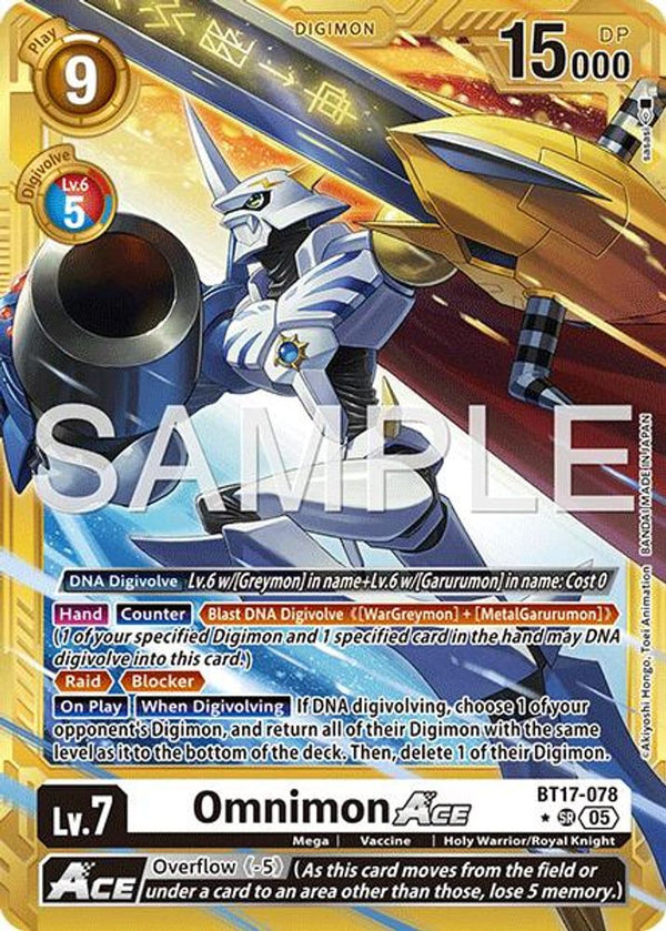 Omnimon ACE (Gold Border) - BT17-078 - Super Rare