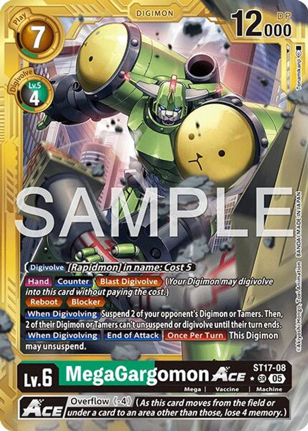 MegaGargomon ACE (Gold Border) - ST17-08 - Super Rare