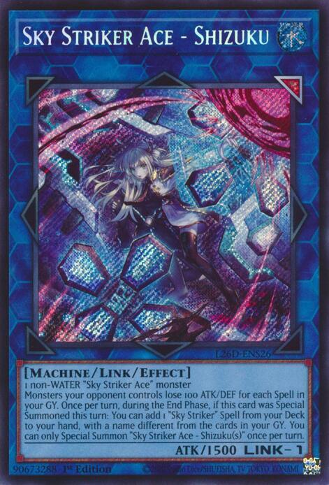 Sky Striker Ace - Shizuku (Secret Rare) - L26D-ENS26 - Secret Rare - 1st Edition