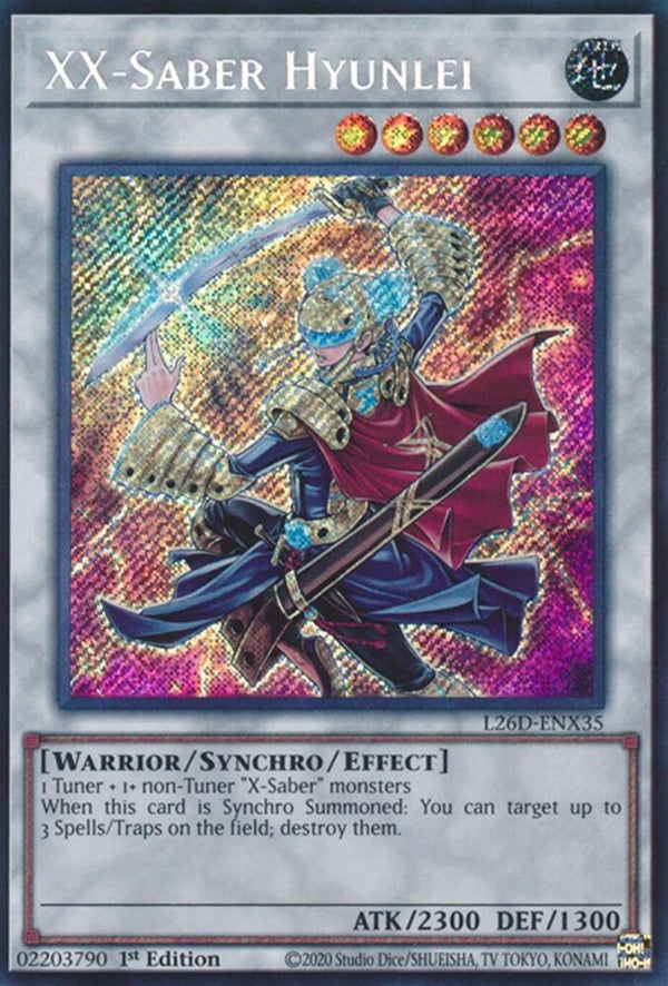 XX-Saber Hyunlei (Secret Rare) - L26D-ENX35 - Secret Rare - 1st Edition