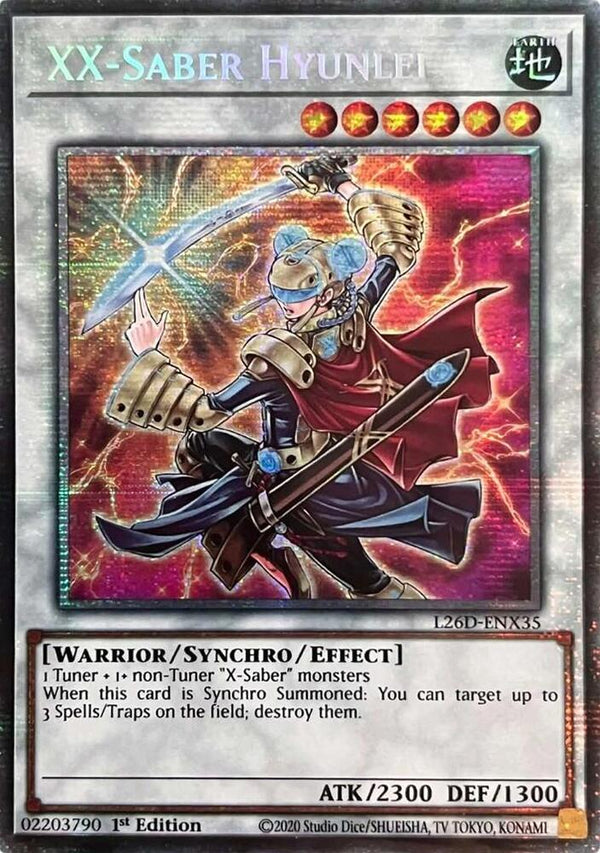XX-Saber Hyunlei - L26D-ENX35 - Starlight Rare - 1st Edition