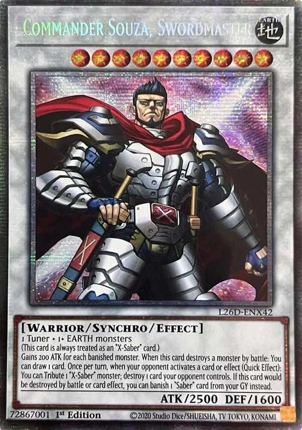 Commander Souza, Swordmaster - L26D-ENX42 - Starlight Rare - 1st Edition