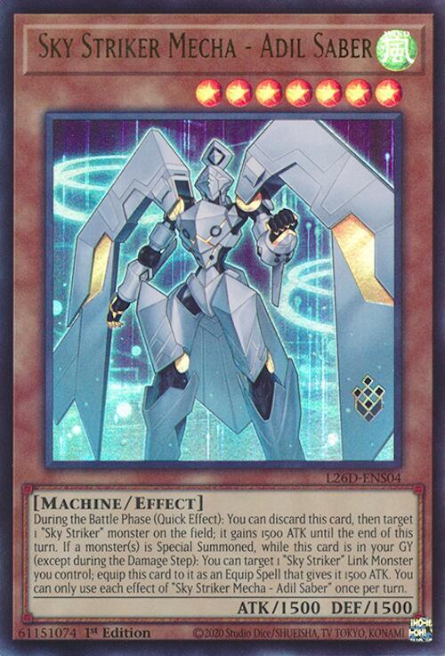 Sky Striker Mecha - Adil Saber - L26D-ENS04 - Ultra Rare - 1st Edition