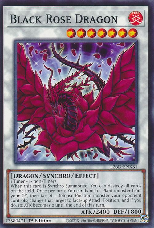 Black Rose Dragon - L26D-ENX31 - Common - 1st Edition