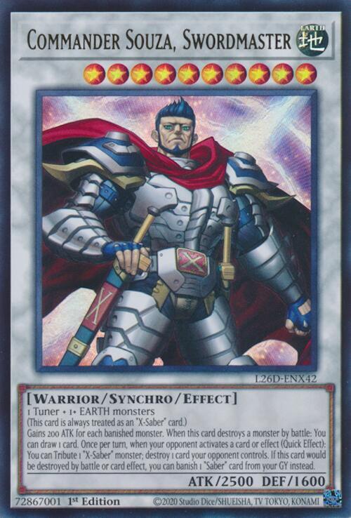 Commander Souza, Swordmaster - L26D-ENX42 - Ultra Rare - 1st Edition