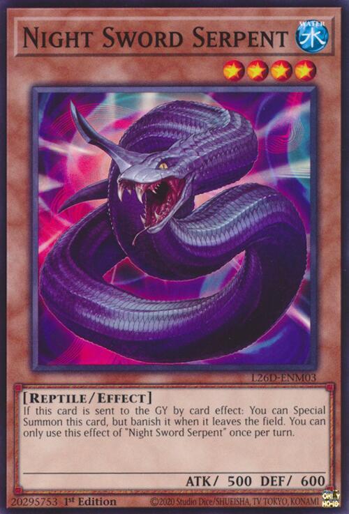Night Sword Serpent - L26D-ENM03 - Common - 1st Edition