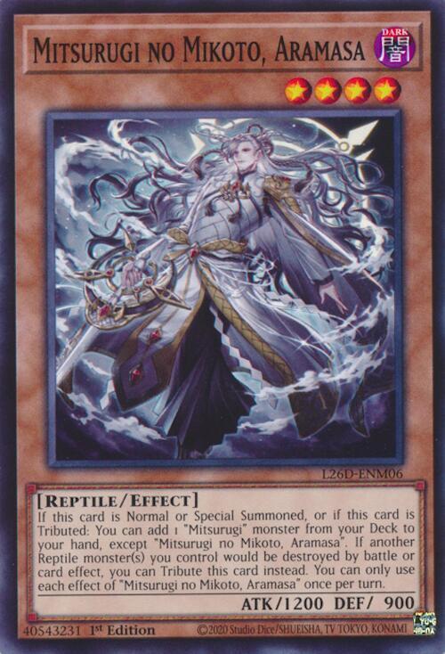 Mitsurugi no Mikoto, Aramasa - L26D-ENM06 - Common - 1st Edition