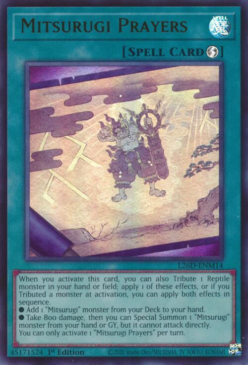 Mitsurugi Prayers (Ultra Rare) - L26D-ENM14 - Ultra Rare - 1st Edition
