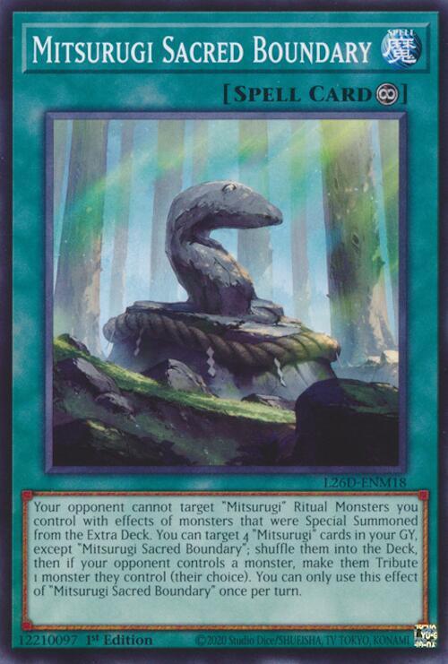 Mitsurugi Sacred Boundary - L26D-ENM18 - Common - 1st Edition