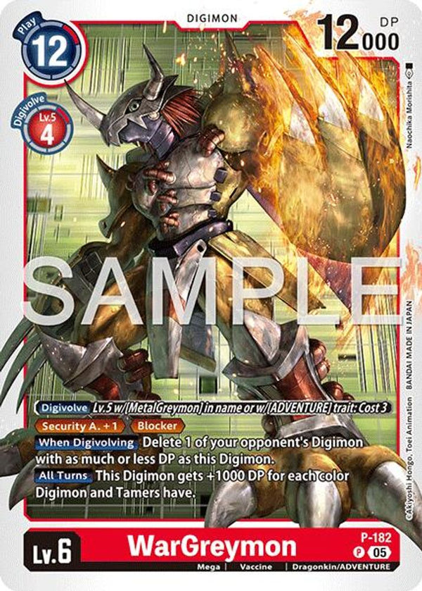 WarGreymon - P-182 (Bordered Reprint) - P-182 - Promo