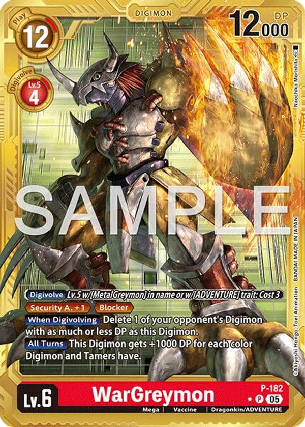 WarGreymon - P-182 (Gold Border) - P-182 - Promo