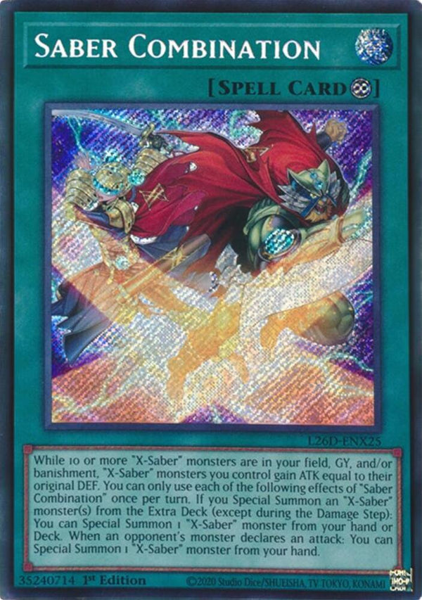 Saber Combination (Secret Rare) - L26D-ENX25 - Secret Rare - 1st Edition