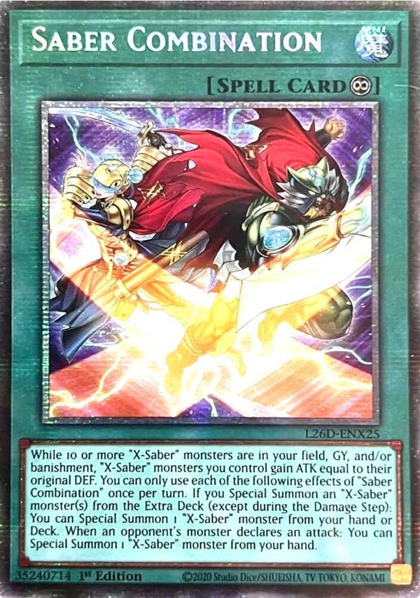 Saber Combination - L26D-ENX25 - Starlight Rare - 1st Edition