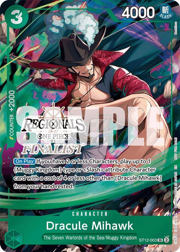 Dracule Mihawk (Regionals Finalist Card Set 26-27) - ST12-003 - Promo