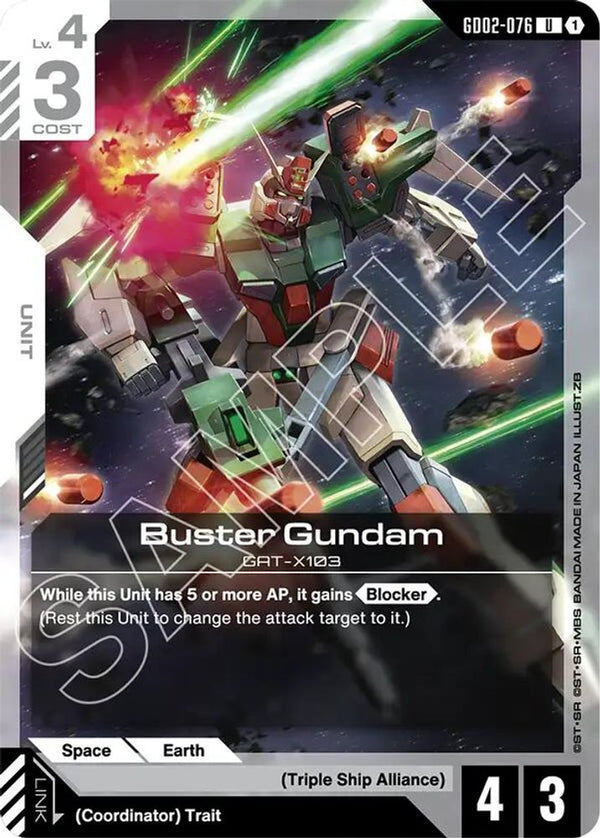 Buster Gundam - GD02-076 (ST09 Reprint) - Uncommon