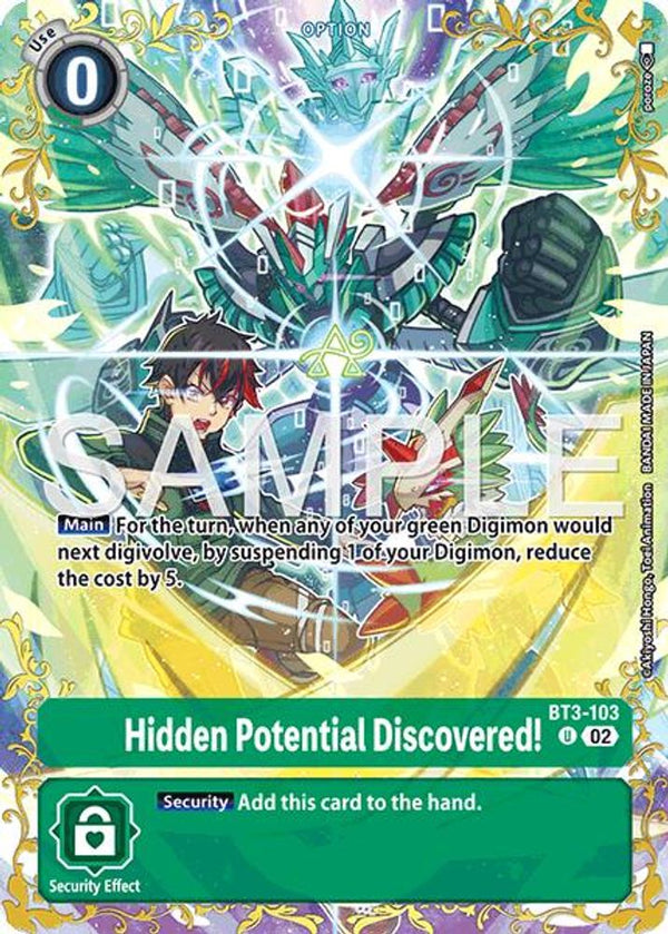 Hidden Potential Discovered! (BT-25 Alternate Art) - BT3-103 - Uncommon