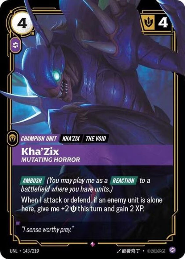 Kha'Zix - Mutating Horror - 143/219 - Rare