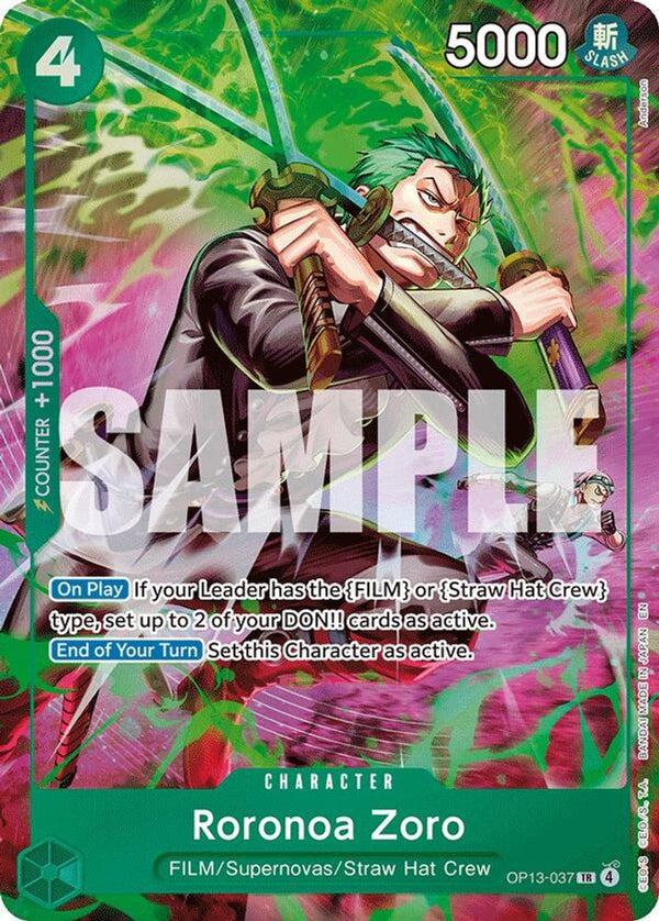 Roronoa Zoro (OP15-EB04 Treasure Rare) - OP13-037 - TR