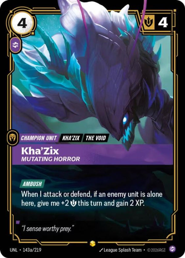 Kha'Zix - Mutating Horror (Alternate Art) - 143a/219 - Showcase