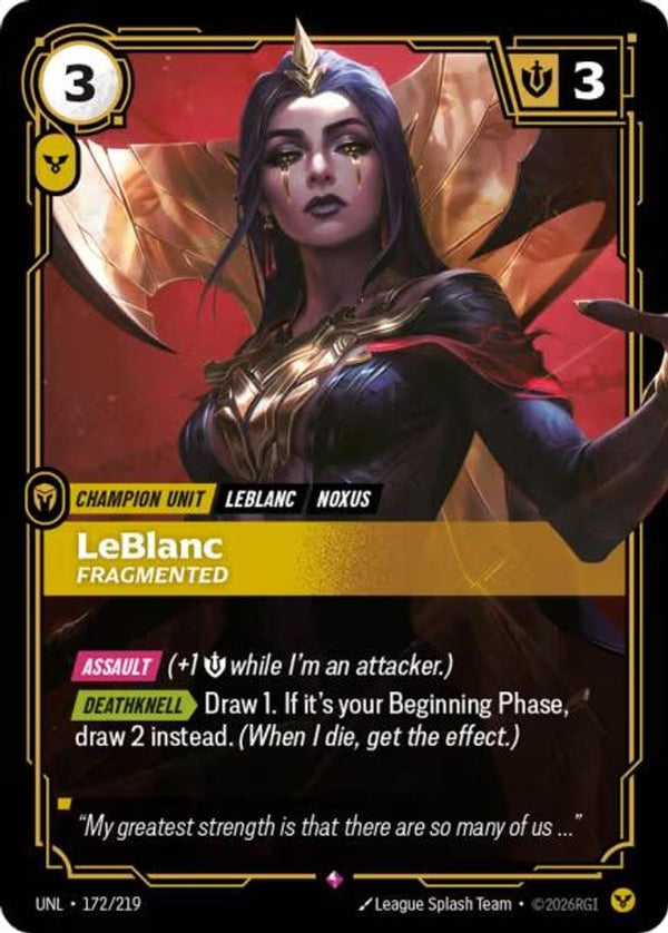 LeBlanc - Fragmented - 172/219 - Rare