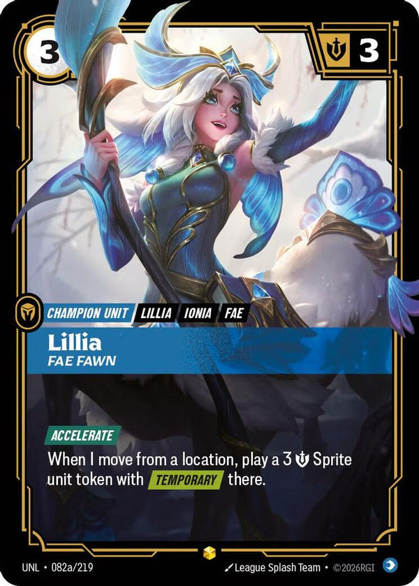 Lillia - Fae Fawn (Alternate Art) - 082a/219 - Showcase