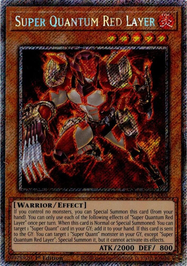 Super Quantum Red Layer (Platinum Secret Rare) - RA05-EN008 - Platinum Secret Rare - 1st Edition