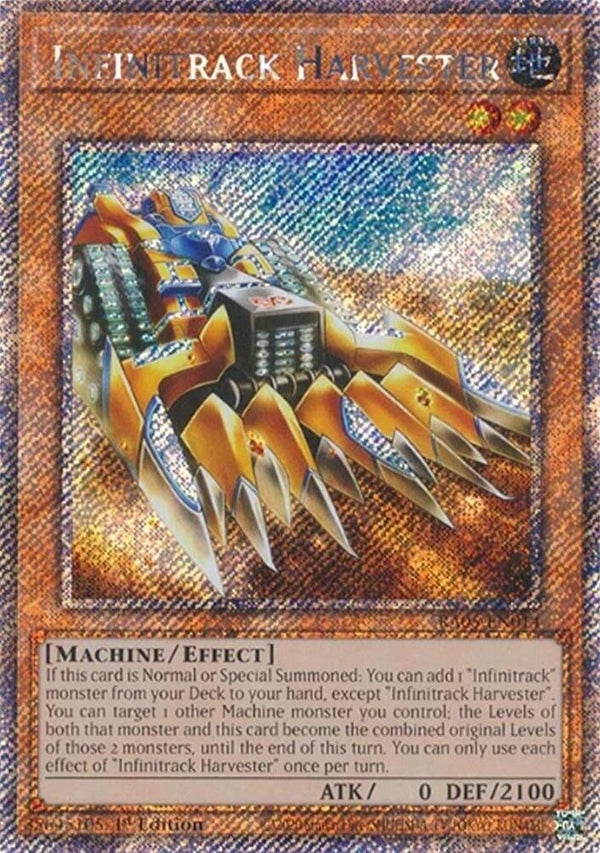 Infinitrack Harvester (Platinum Secret Rare) - RA05-EN014 - Platinum Secret Rare - 1st Edition