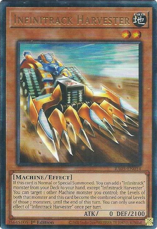 Infinitrack Harvester (PUR) - RA05-EN014 - Prismatic Ultimate Rare - 1st Edition