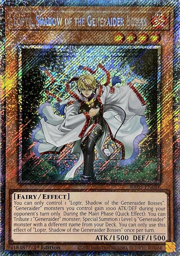 Loptr, Shadow of the Generaider Bosses (Platinum Secret Rare) - RA05-EN016 - Platinum Secret Rare - 1st Edition