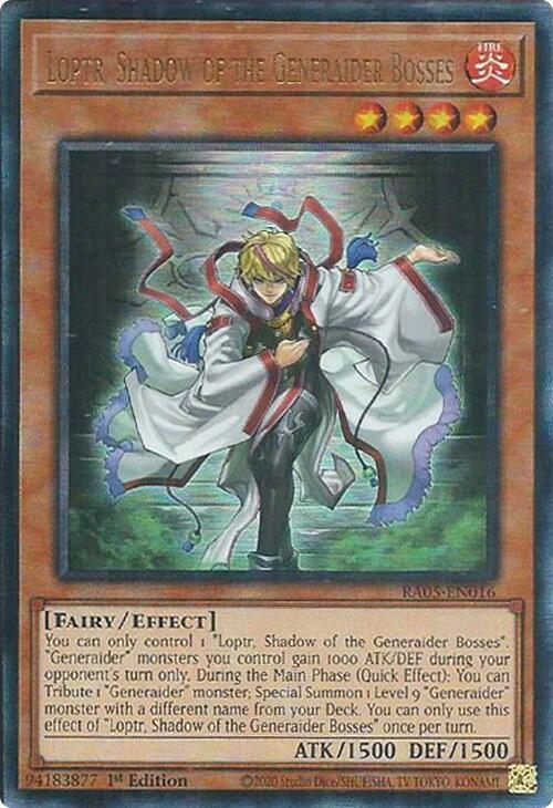 Loptr, Shadow of the Generaider Bosses (PUR) - RA05-EN016 - Prismatic Ultimate Rare - 1st Edition