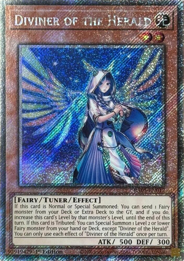 Diviner of the Herald (Platinum Secret Rare) - RA05-EN017 - Platinum Secret Rare - 1st Edition