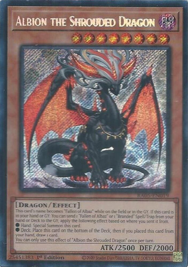 Albion the Shrouded Dragon (Secret Rare) - RA05-EN019 - Secret Rare - 1st Edition
