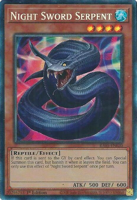 Night Sword Serpent (PCR) - RA05-EN020 - Prismatic Collector's Rare - 1st Edition