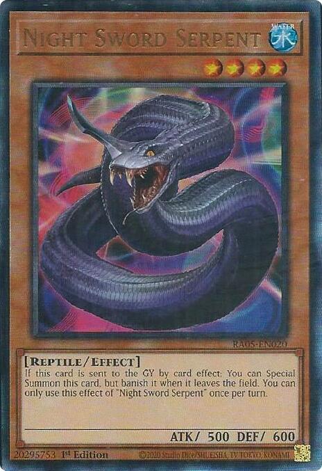 Night Sword Serpent (PUR) - RA05-EN020 - Prismatic Ultimate Rare - 1st Edition
