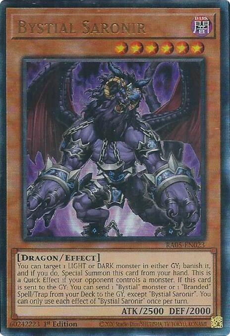 Bystial Saronir (PUR) - RA05-EN023 - Prismatic Ultimate Rare - 1st Edition