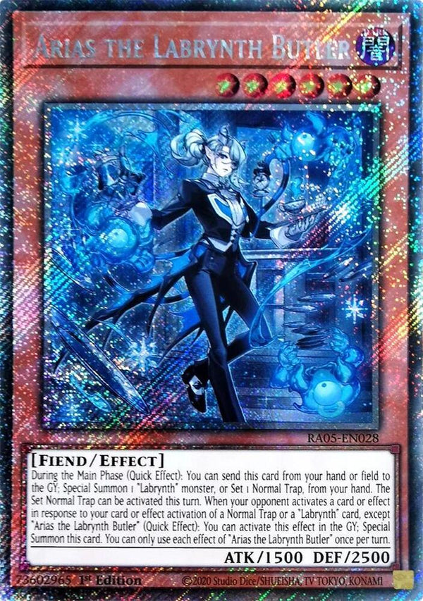 Arias the Labrynth Butler (Platinum Secret Rare) - RA05-EN028 - Platinum Secret Rare - 1st Edition