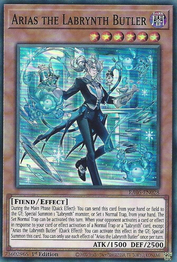 Arias the Labrynth Butler - RA05-EN028 - Super Rare - 1st Edition