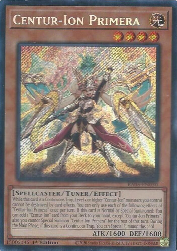 Centur-Ion Primera (Secret Rare) - RA05-EN030 - Secret Rare - 1st Edition