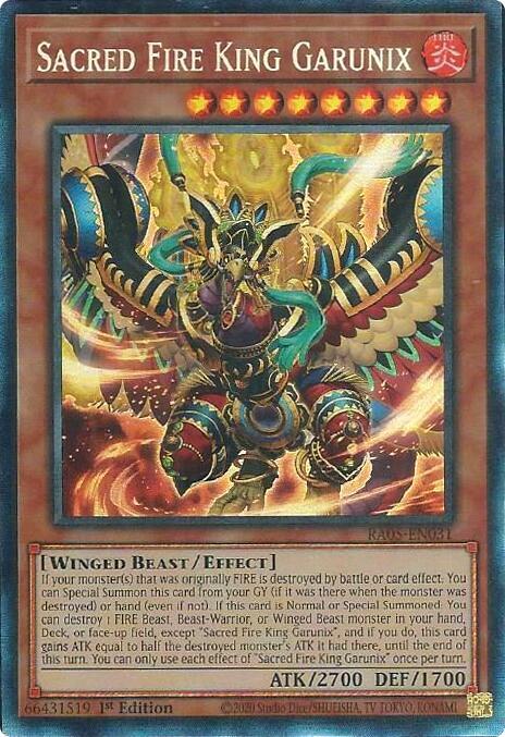 Sacred Fire King Garunix (Collector's Rare) - RA05-EN031 - Collector's Rare - 1st Edition