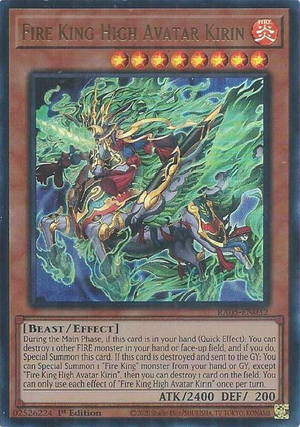 Fire King High Avatar Kirin (Ultra Rare) - RA05-EN032 - Ultra Rare - 1st Edition