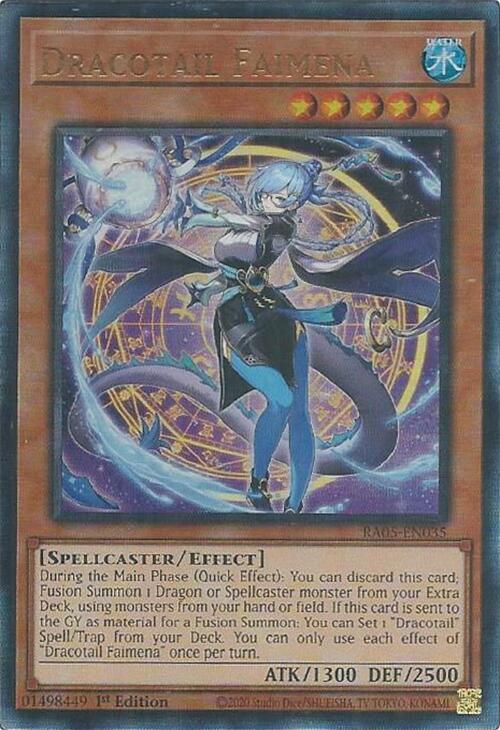 Dracotail Faimena (PUR) - RA05-EN035 - Prismatic Ultimate Rare - 1st Edition