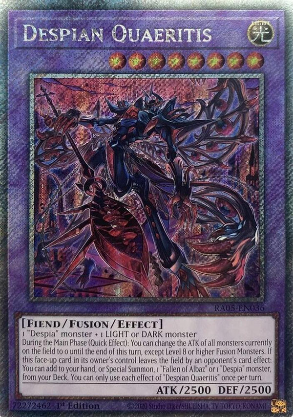 Despian Quaeritis (Platinum Secret Rare) - RA05-EN036 - Platinum Secret Rare - 1st Edition