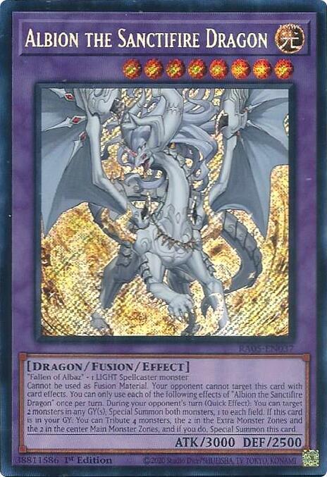 Albion the Sanctifire Dragon (Secret Rare) - RA05-EN037 - Secret Rare - 1st Edition
