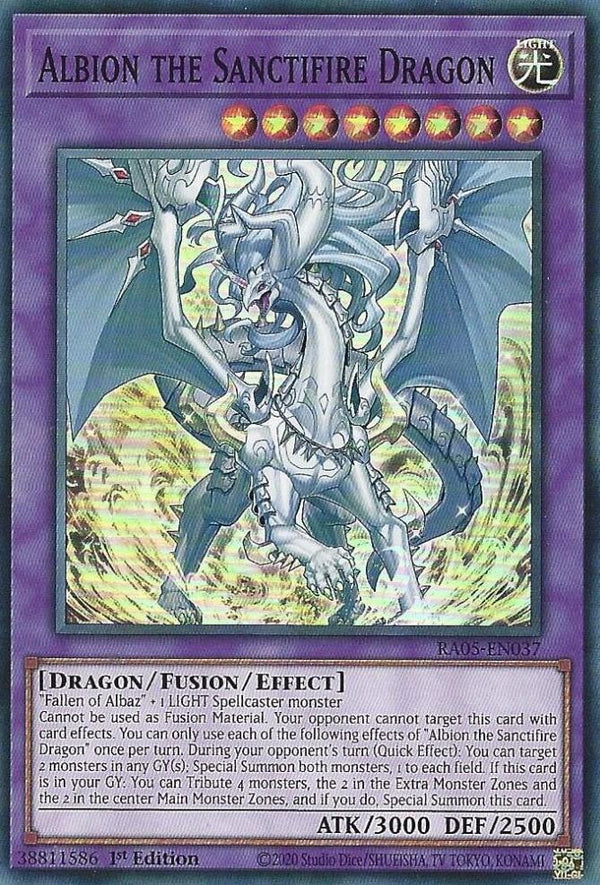 Albion the Sanctifire Dragon - RA05-EN037 - Super Rare - 1st Edition